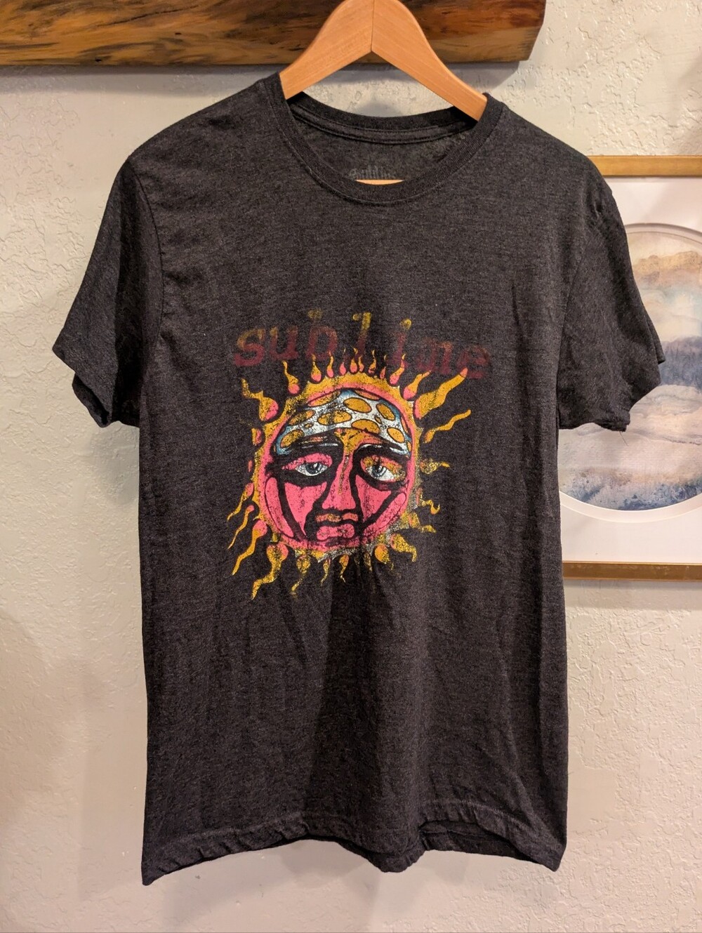 Women's Sublime Sun Grey Tee Shirt Xlg